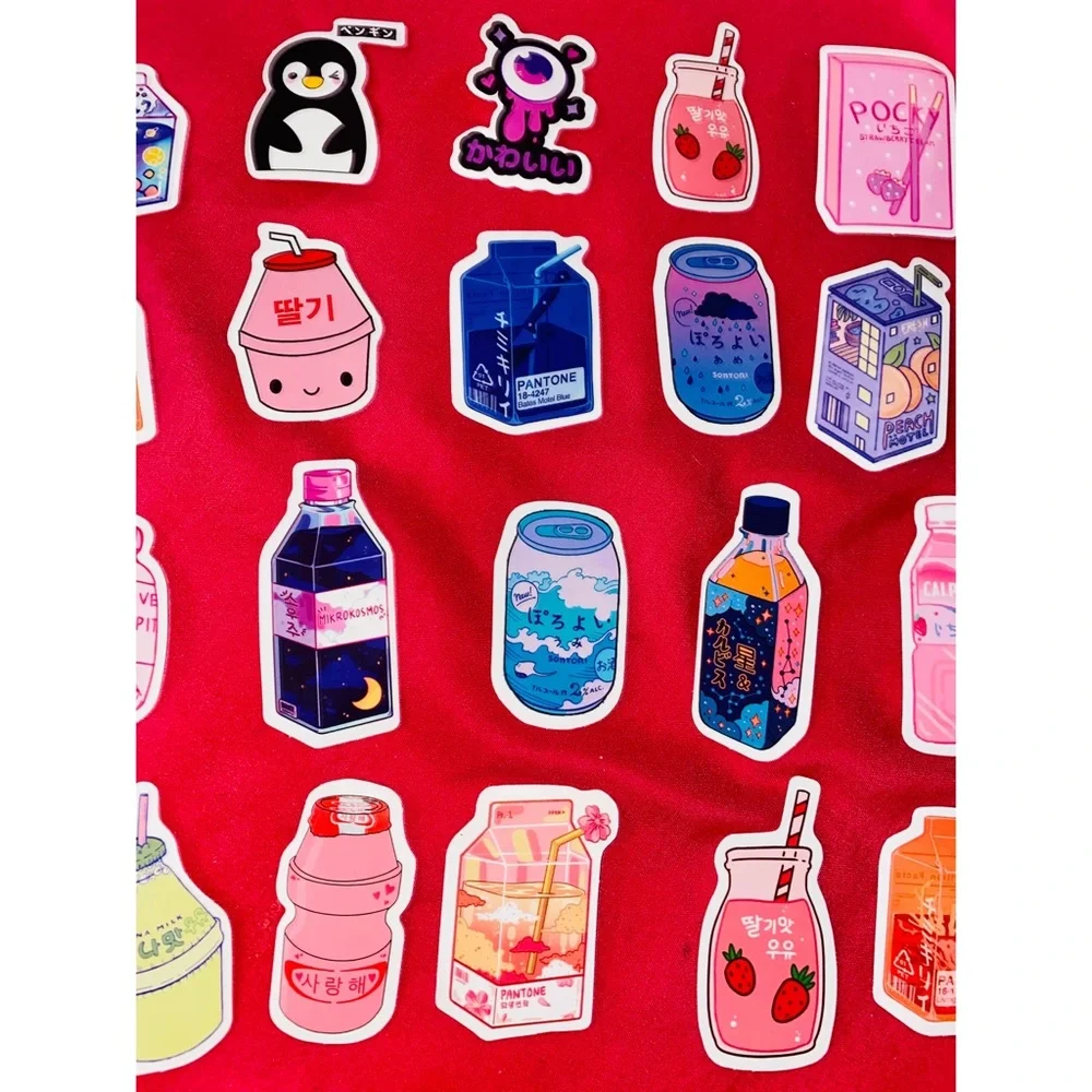 Lot of 26 Kawaii Stickers for Water Bottle, Laptop Etc.